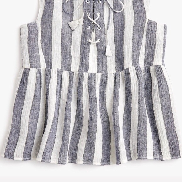 ✨HP✨ [J Crew + Point Sur] Linen Peplum Top - Picture 6 of 7